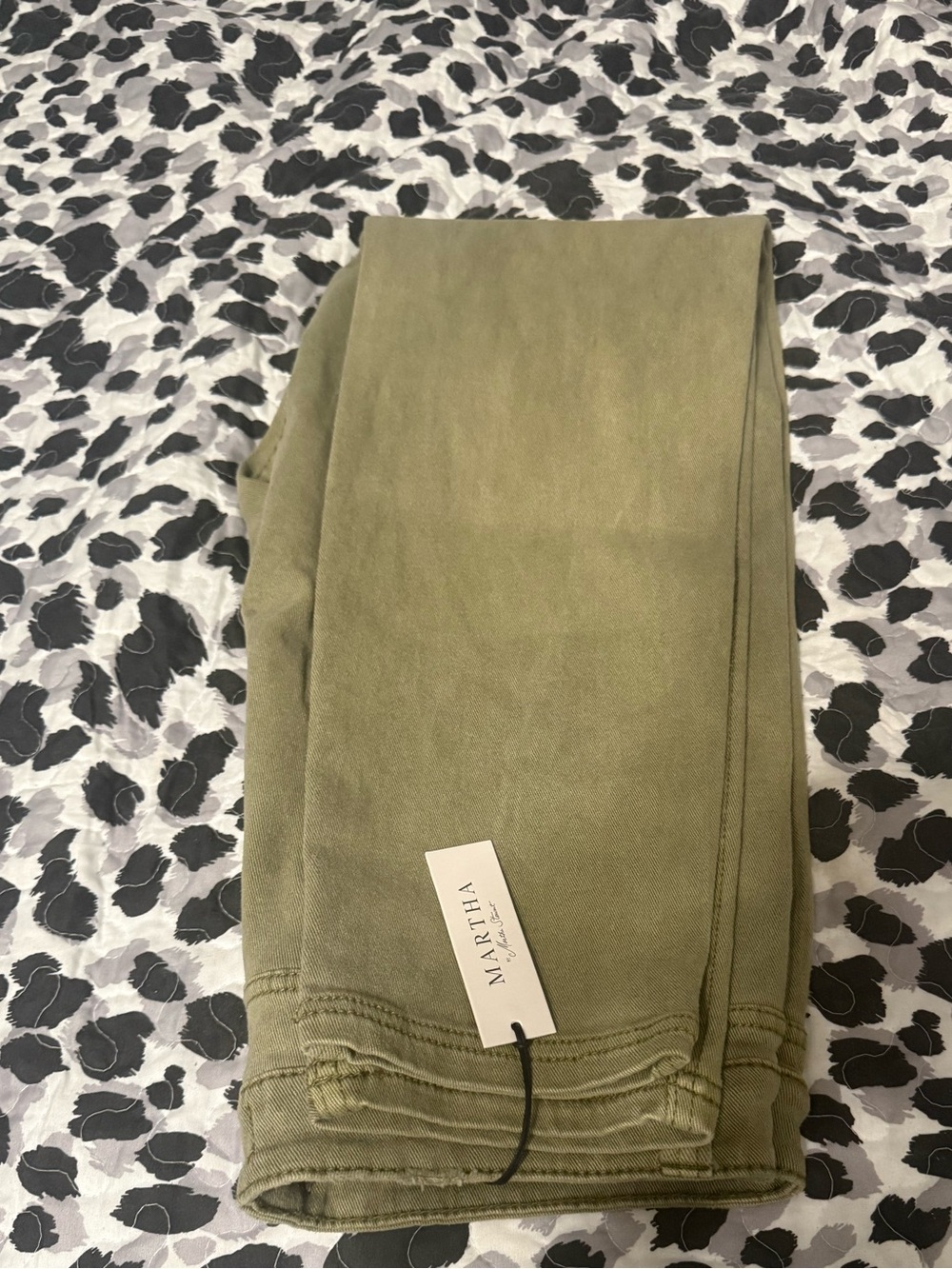 Martha Stewart Olive-Tone Casual Pants